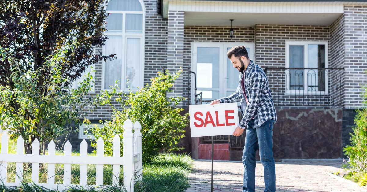 man selling his house