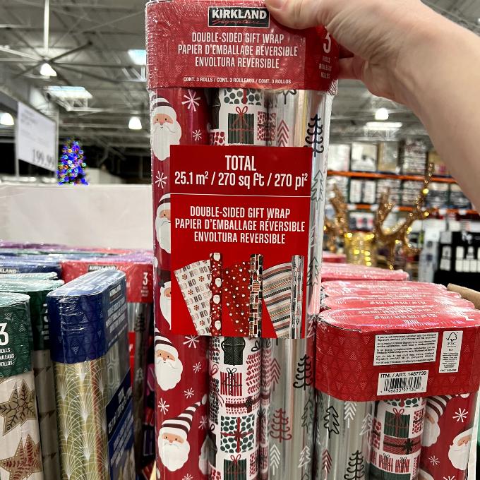 kirkland signature double-sided wrapping paper