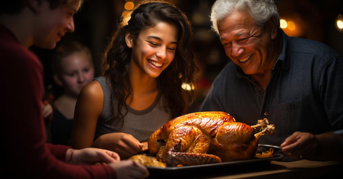 family together for a special meal