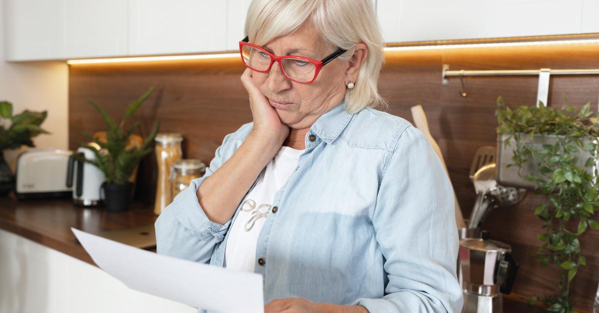 upset adult woman financially stressed