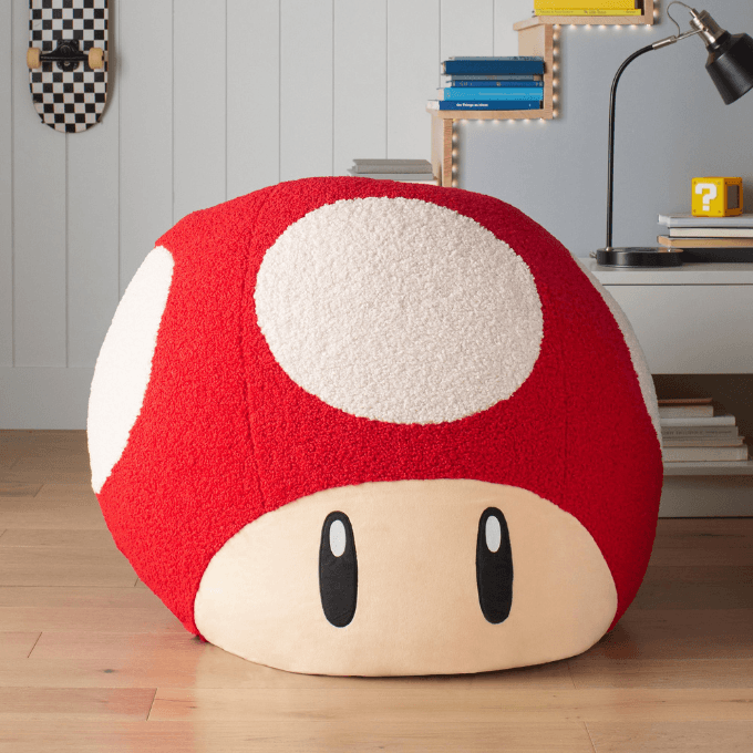 plush super mario bean bag chair 
