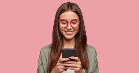 Woman looking at phone