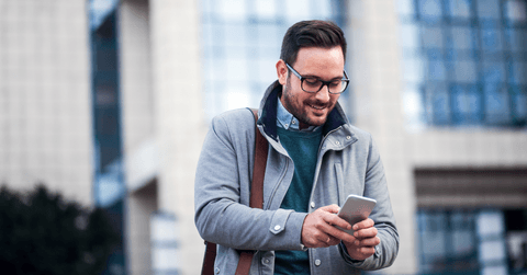 person using cell phone