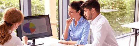 Couple meeting with financial advisor