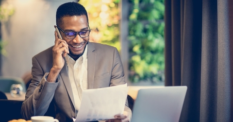 Businessman on phone