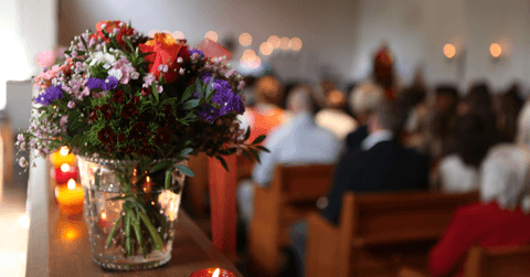 Funeral service and flowers