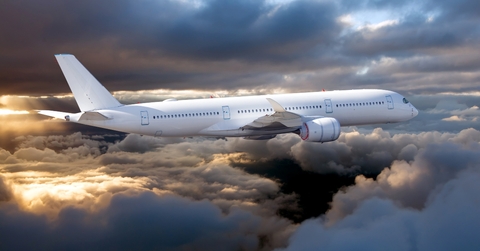 airplane over the clouds