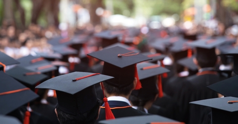 graduates during commencement exercise