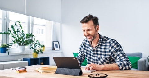 freelancer working from home