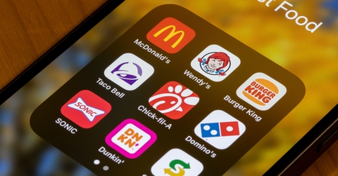 american fast food restaurant apps are seen on an iPhone