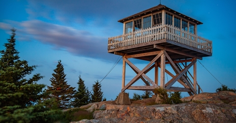 fire tower in the mountain
