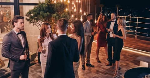 people in formal wear on a party