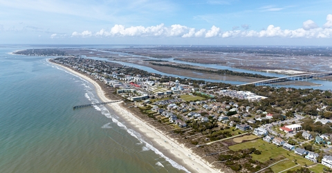 Isle of Palms North Carolina aerial view