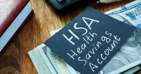 health savings account note on a diary