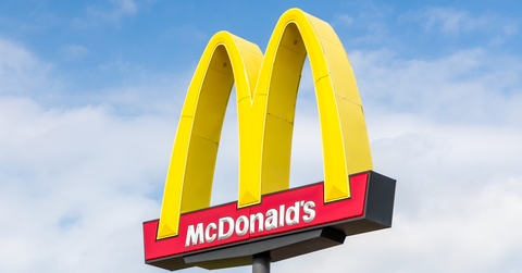 McDonald's exterior golden arches sign