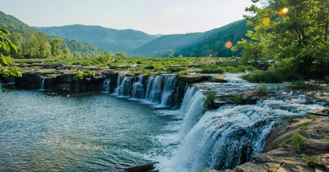 A view of waterfalls in West Virginia