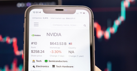 NVIDIA logo of stock price