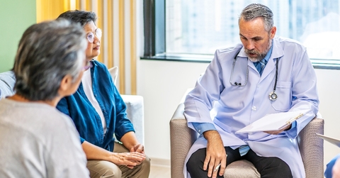 Doctor elaborating on patient's health condition