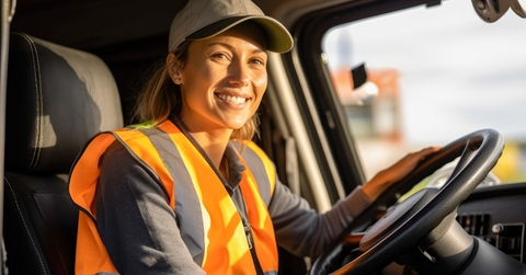A female delivery driver