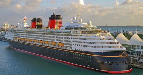 huge disney cruise at miami port
