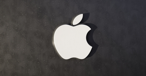 three-dimensional apple logo