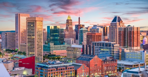 baltimore maryland usa skyline