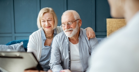 senior couple during the meeting