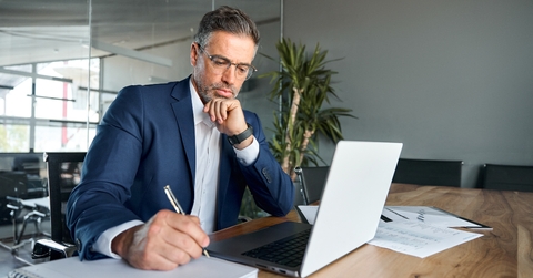 serious middle aged business man