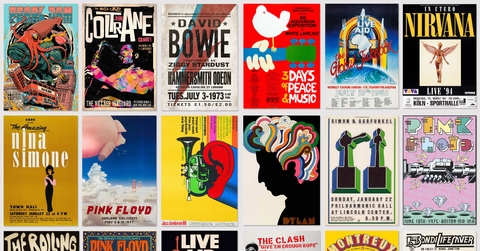 vintage music concert posters