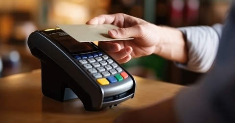 customer using credit card