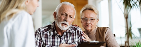 mature couple with nurse