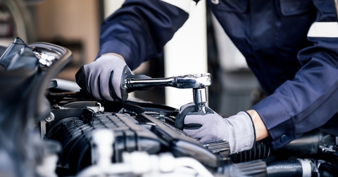 professional mechanic working