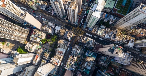 Hong Kong city with tall buildings
