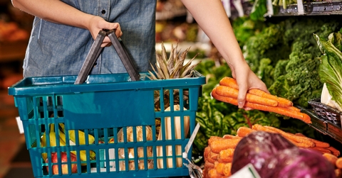 Woman shopping at a grocery