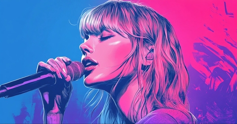 Taylor Swift Drawing With Microphone