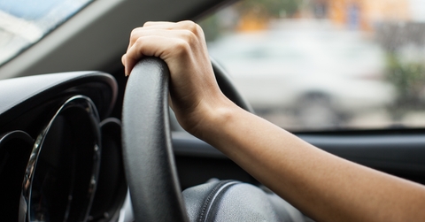 hands of driving woman