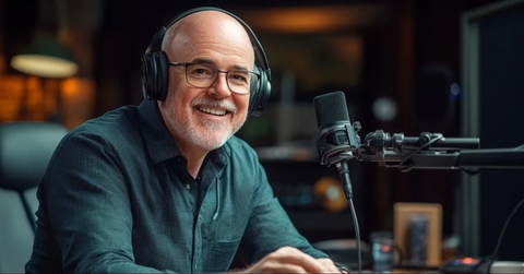 Dave ramsey in a podcast studio