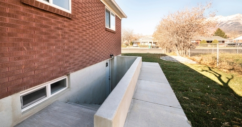  Exterior of a house with a basement