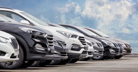 cars for sale stock lot row