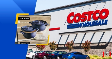Costco store exterior and featured item