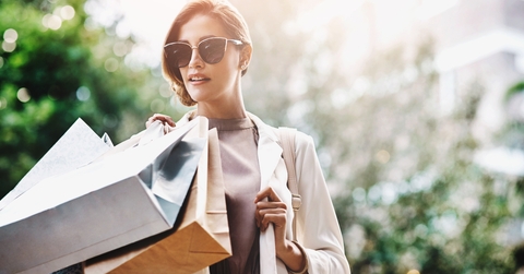woman with shopping bags