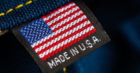 A Made in U.S.A. tag