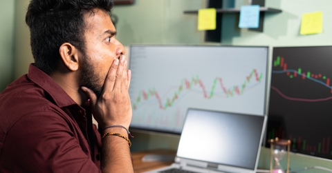 trader shocked due to sudden market crash while trading
