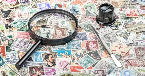 Magnifying glass, tweezers, and monocle