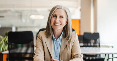 smiling confident senior businesswoman