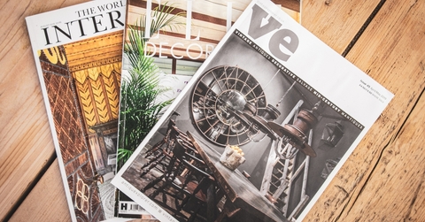 magazines on a wooden table