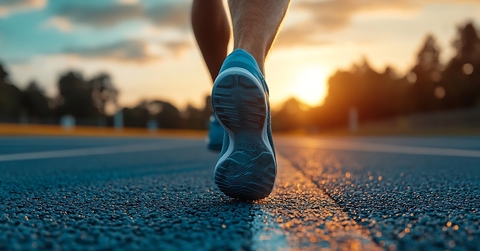 A runner's foot