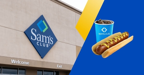 Sam's club store exterior and featured item