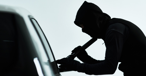 criminal attempting to steal a car