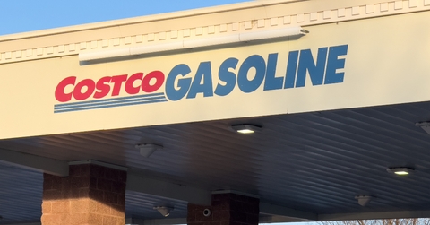 costco gasoline station sign